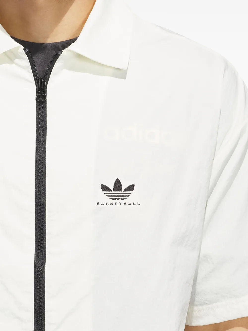 adidas  logo-embroidered shirt