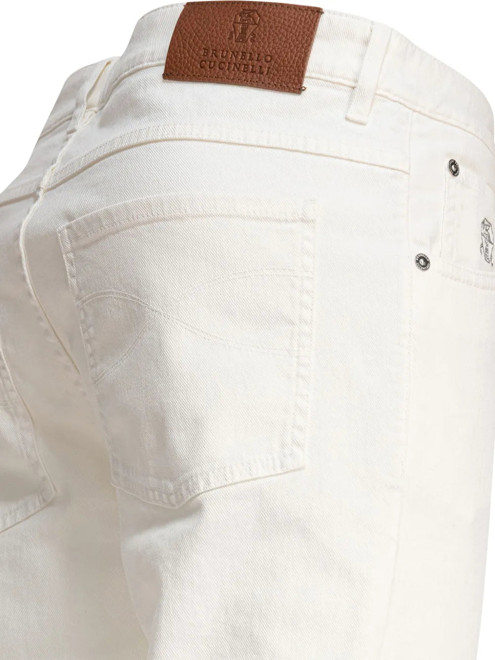 Brunello Cucinelli logo-patch trousers