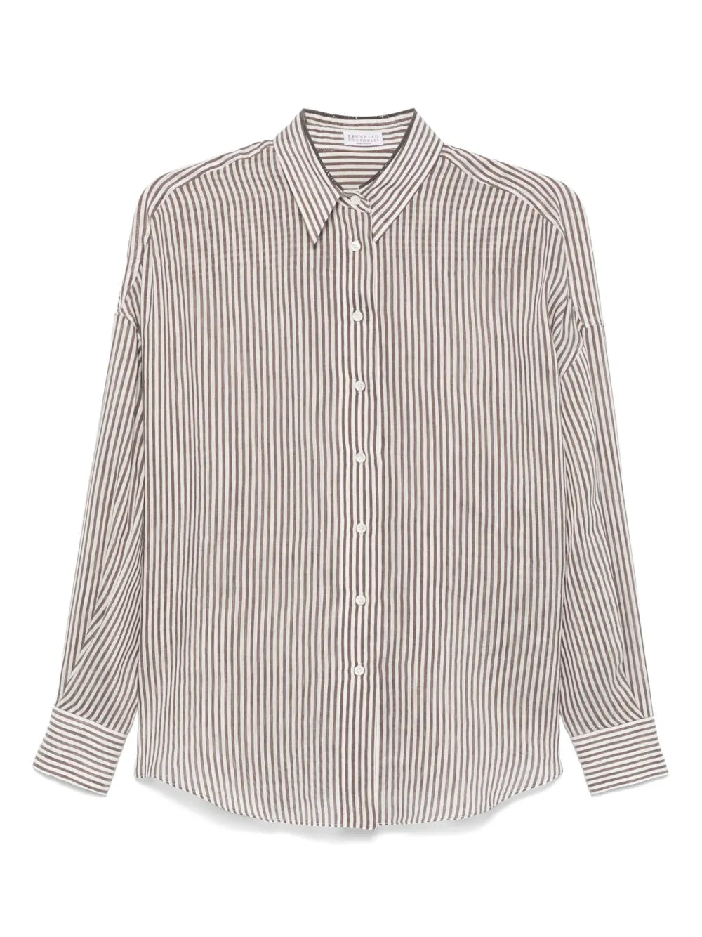 Brunello Cucinelli  striped organza shirt
