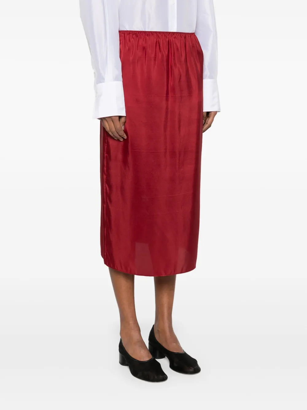 Carven silk midi skirt
