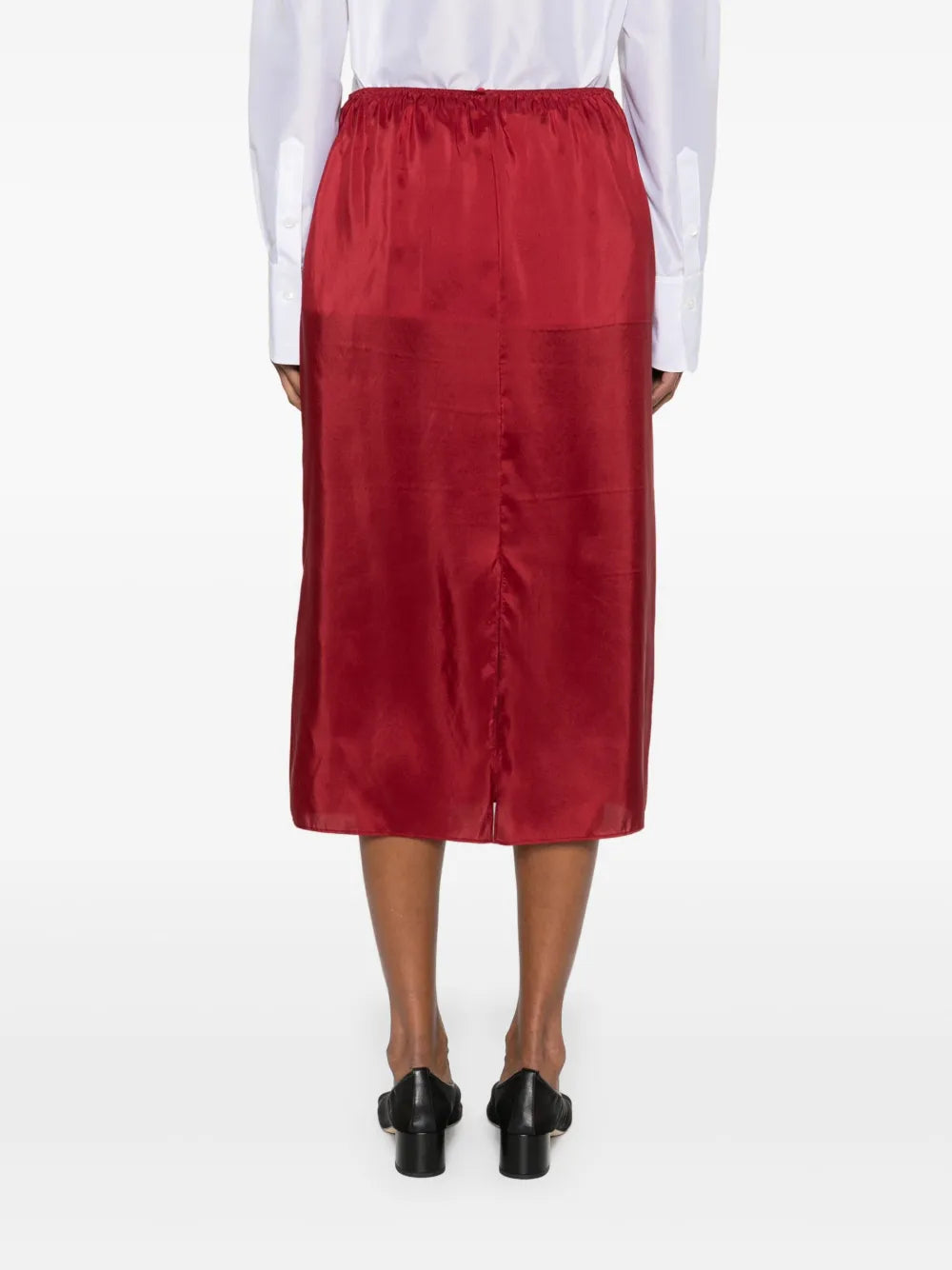 Carven silk midi skirt
