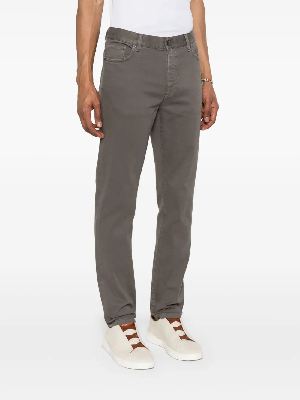 Zegna  logo-patch jeans