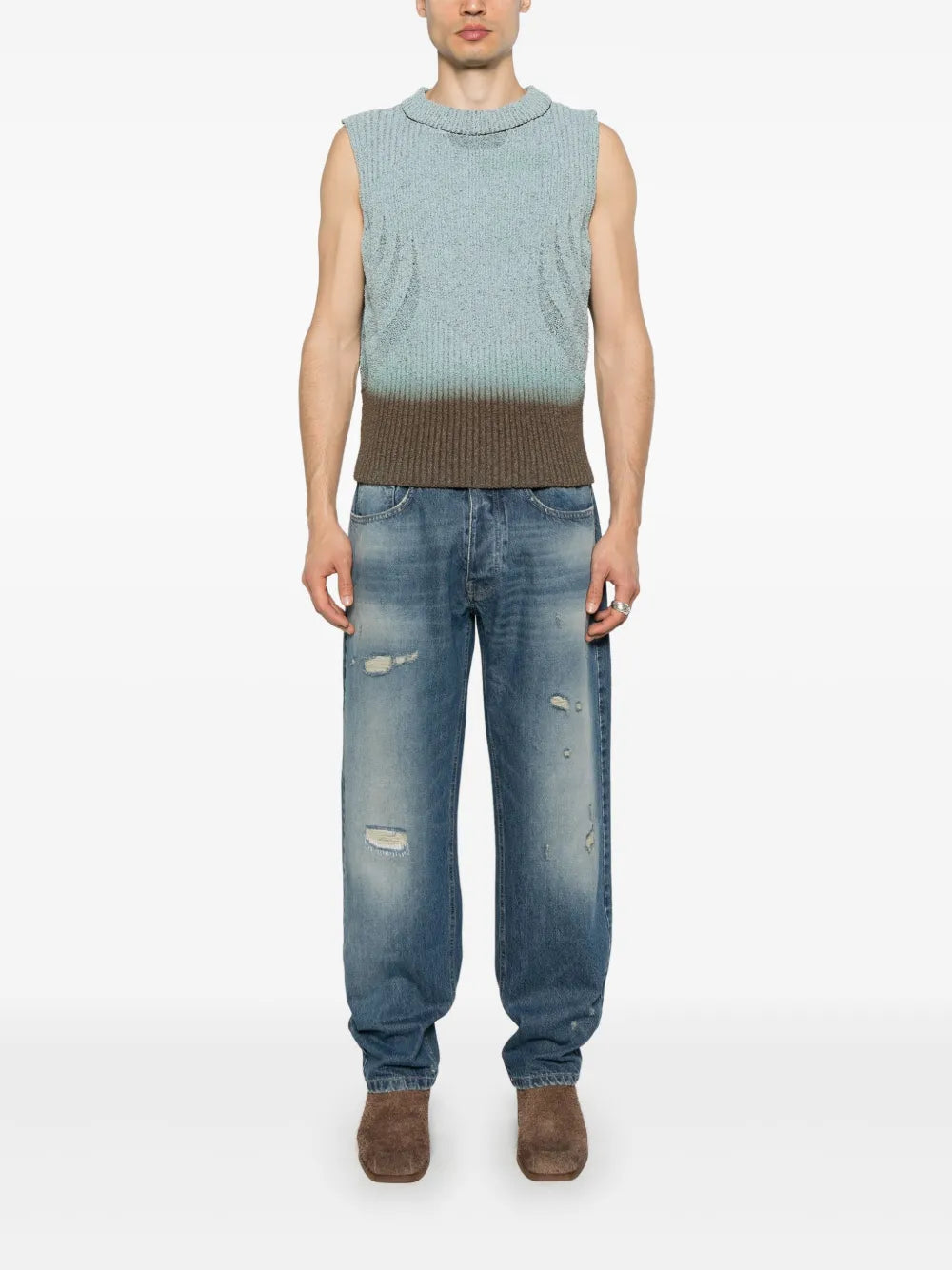 BROKEN LAUNDRY ripped-detailing jeans