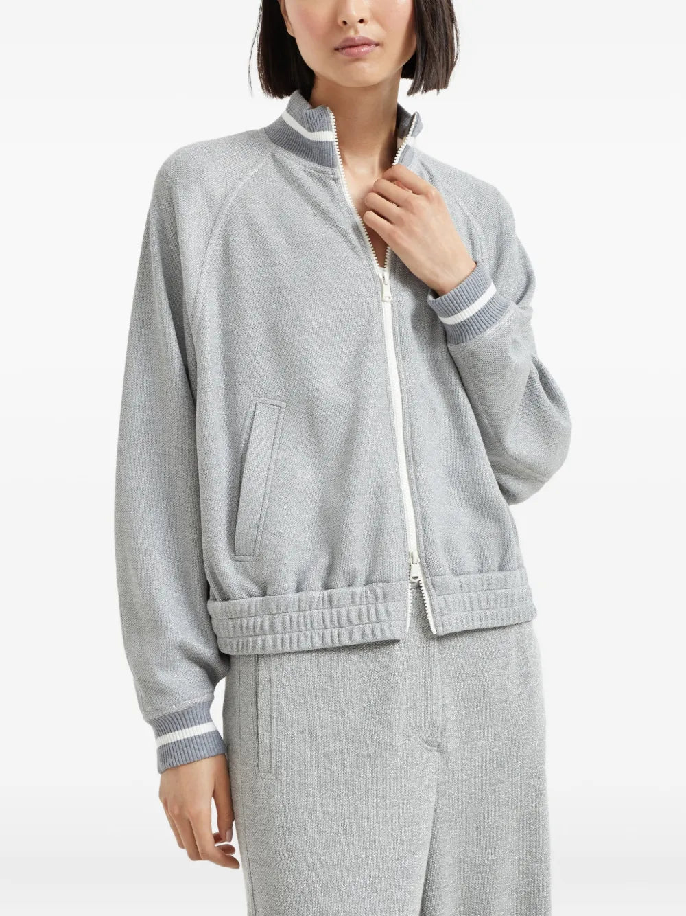 Brunello Cucinelli  cotton-blend bomber jacket