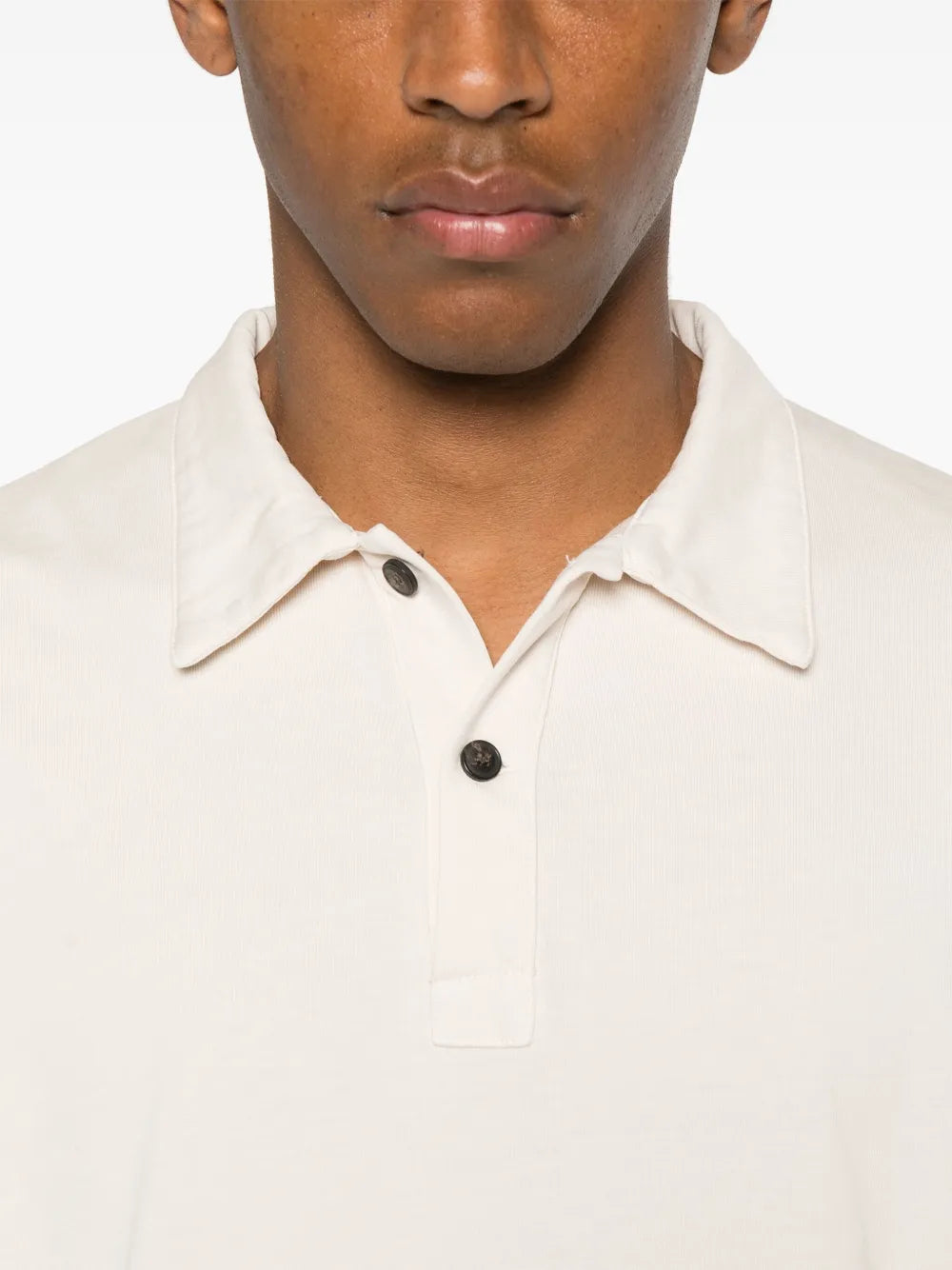 White Sand  cotton polo shirt