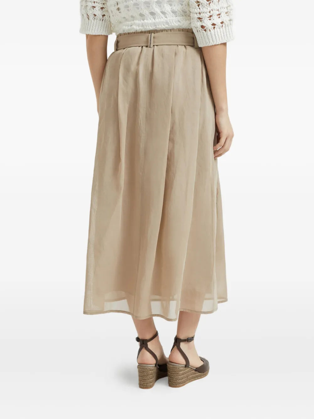Brunello Cucinelli  cotton midi skirt