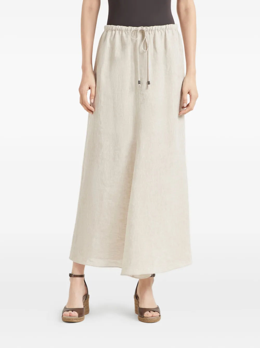 Brunello Cucinelli linen maxi skirt