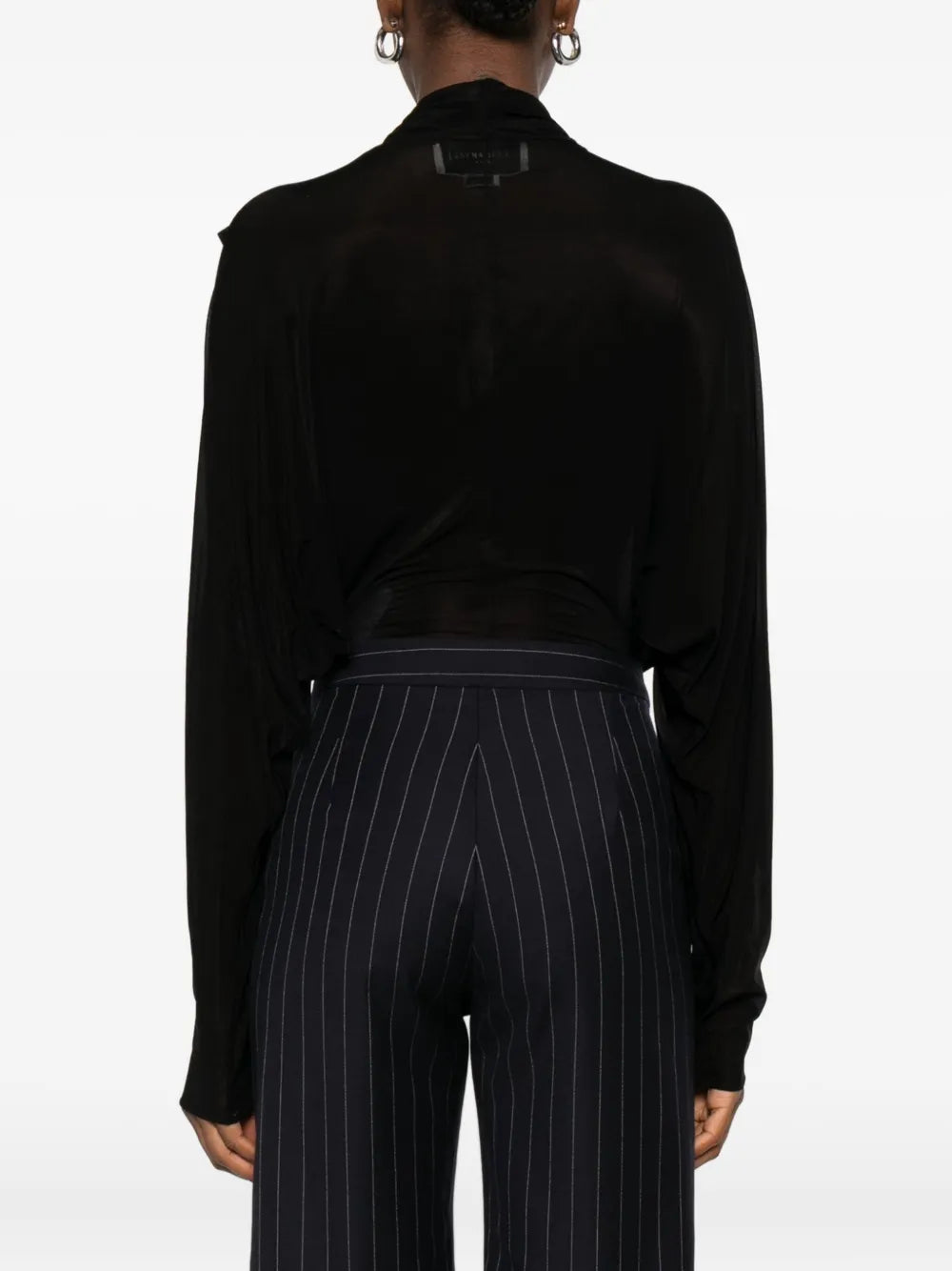 Burc Akyol draped jersey bodysuit