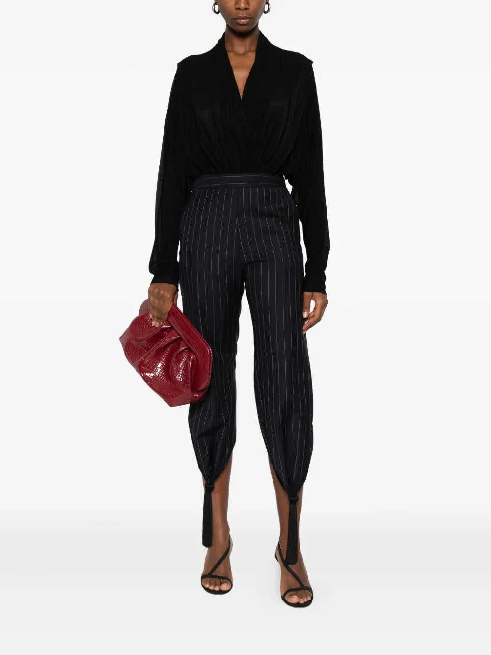 Burc Akyol draped jersey bodysuit