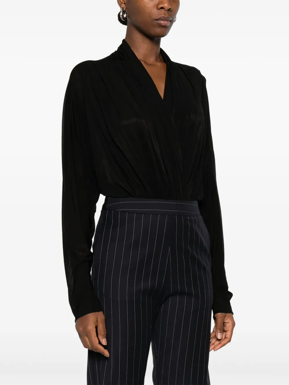Burc Akyol draped jersey bodysuit