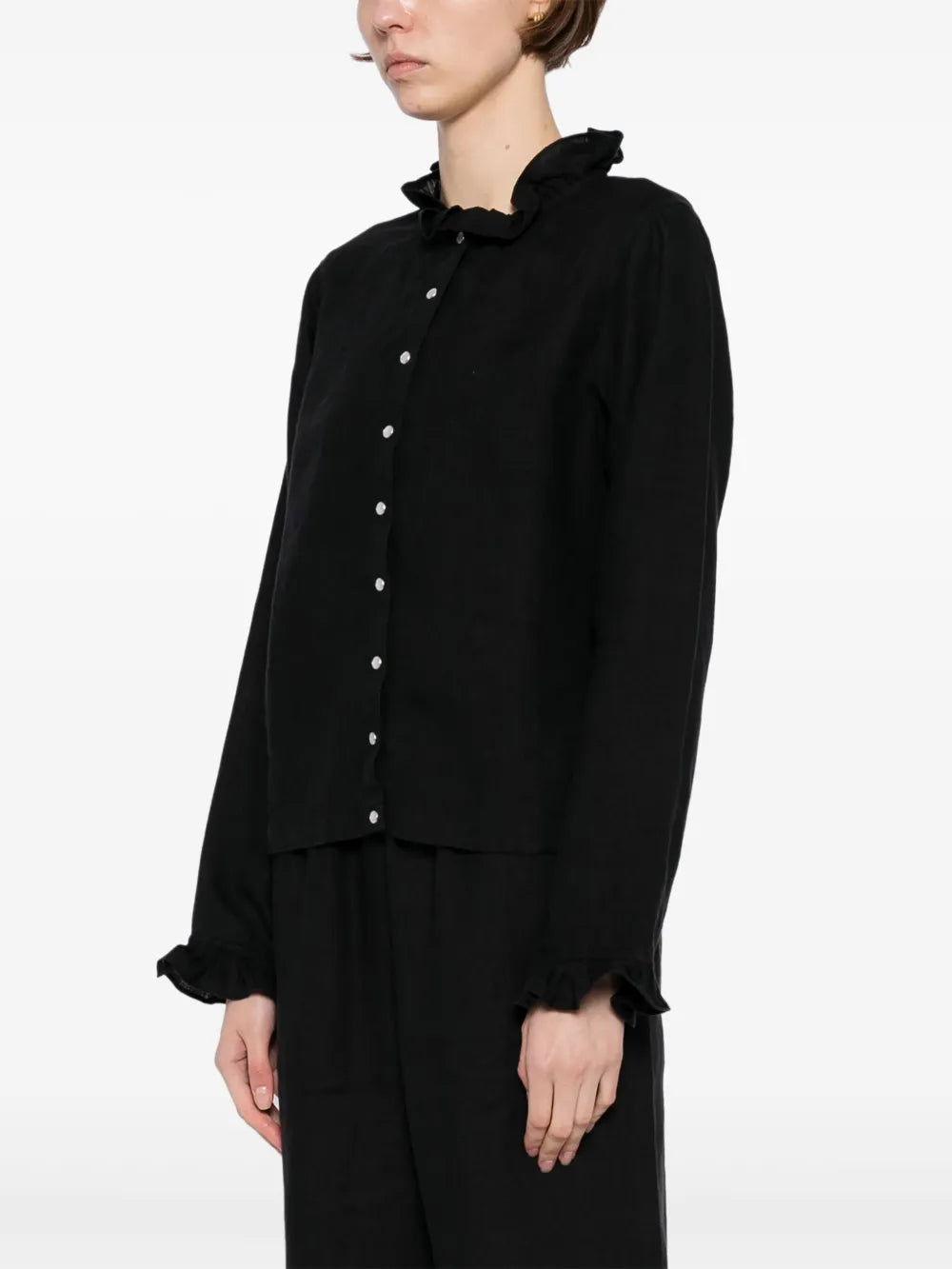 agnès b. ruffle-trim blouse