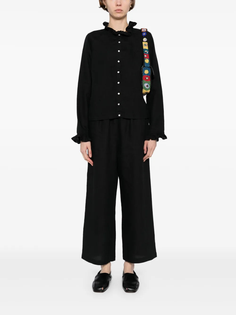 agnès b. ruffle-trim blouse