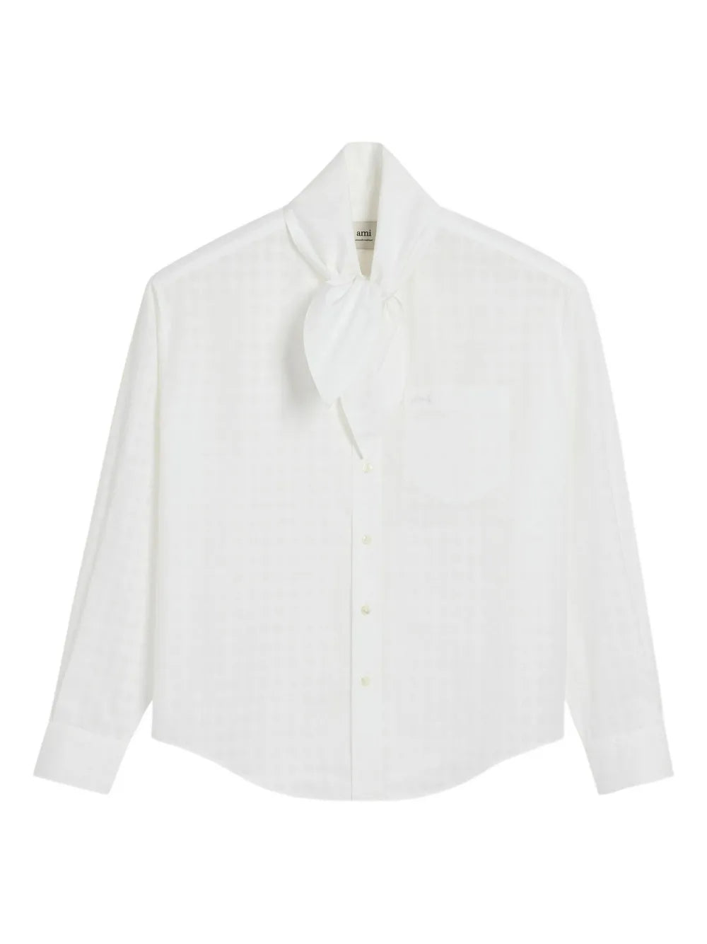 AMI Paris  scarf-collar cotton shirt