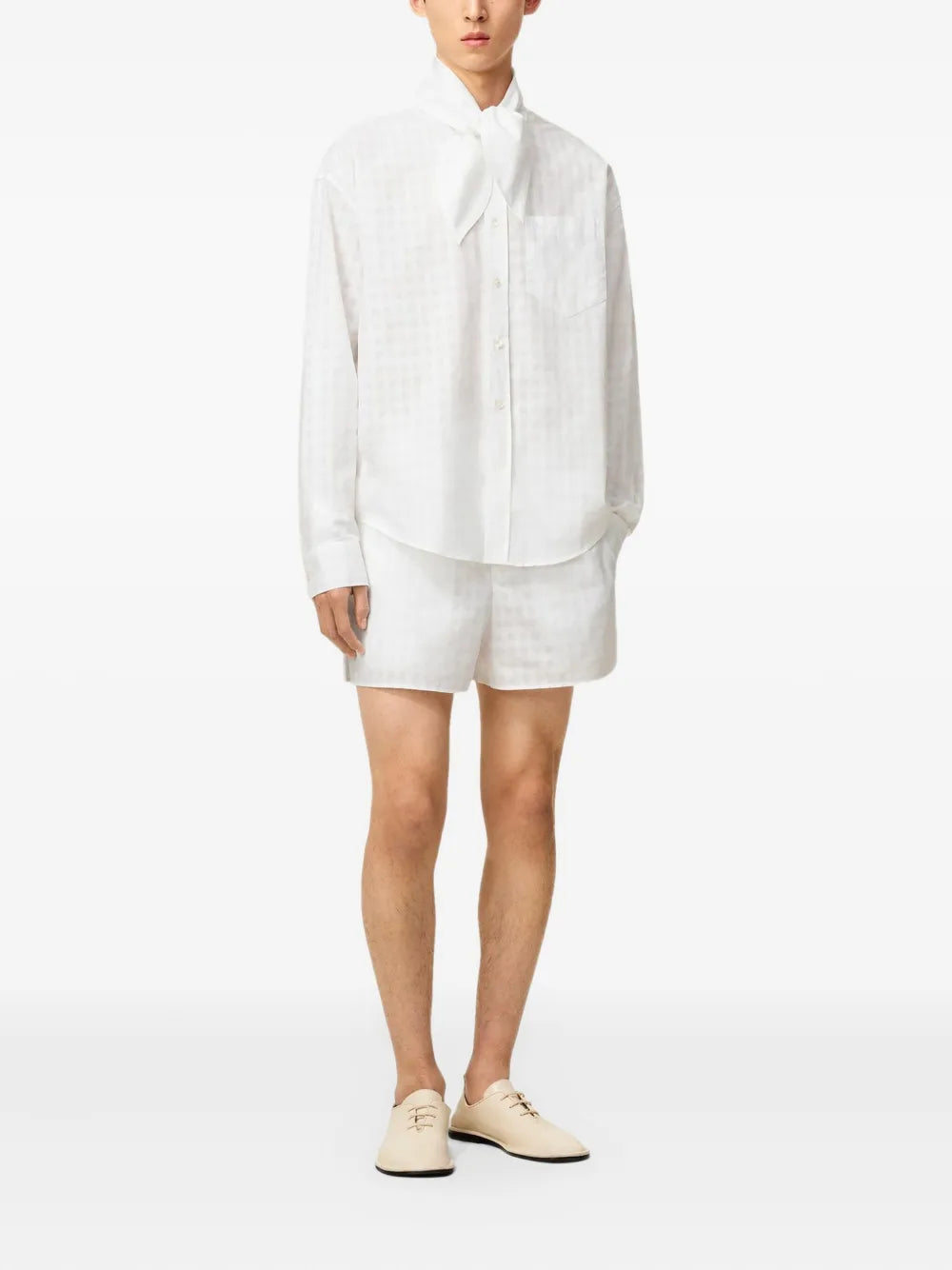 AMI Paris  scarf-collar cotton shirt