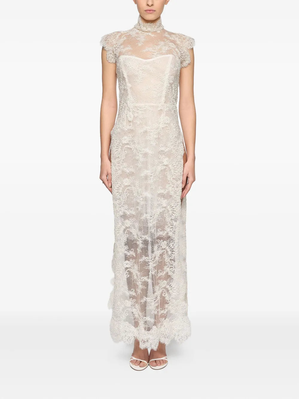 Ana Radu  lace high-neck dress