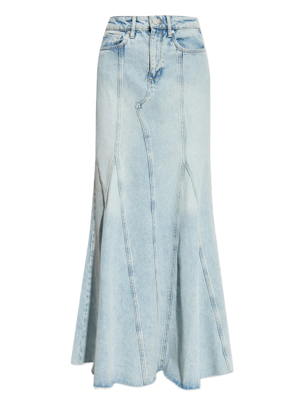 AllSaints  Almda flared denim maxi skirt