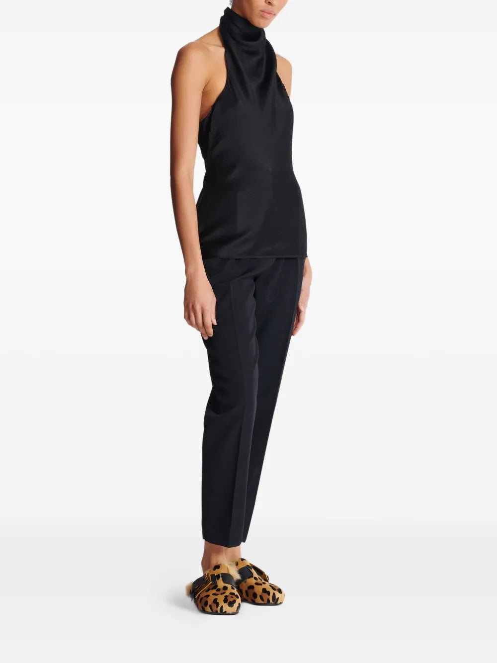 Balmain silk halterneck top