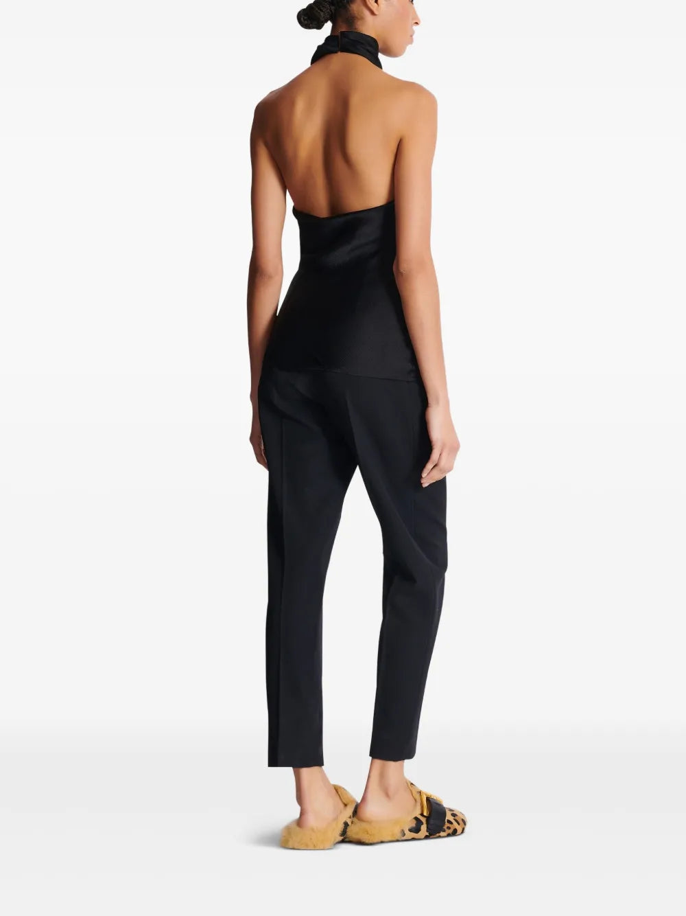 Balmain silk halterneck top