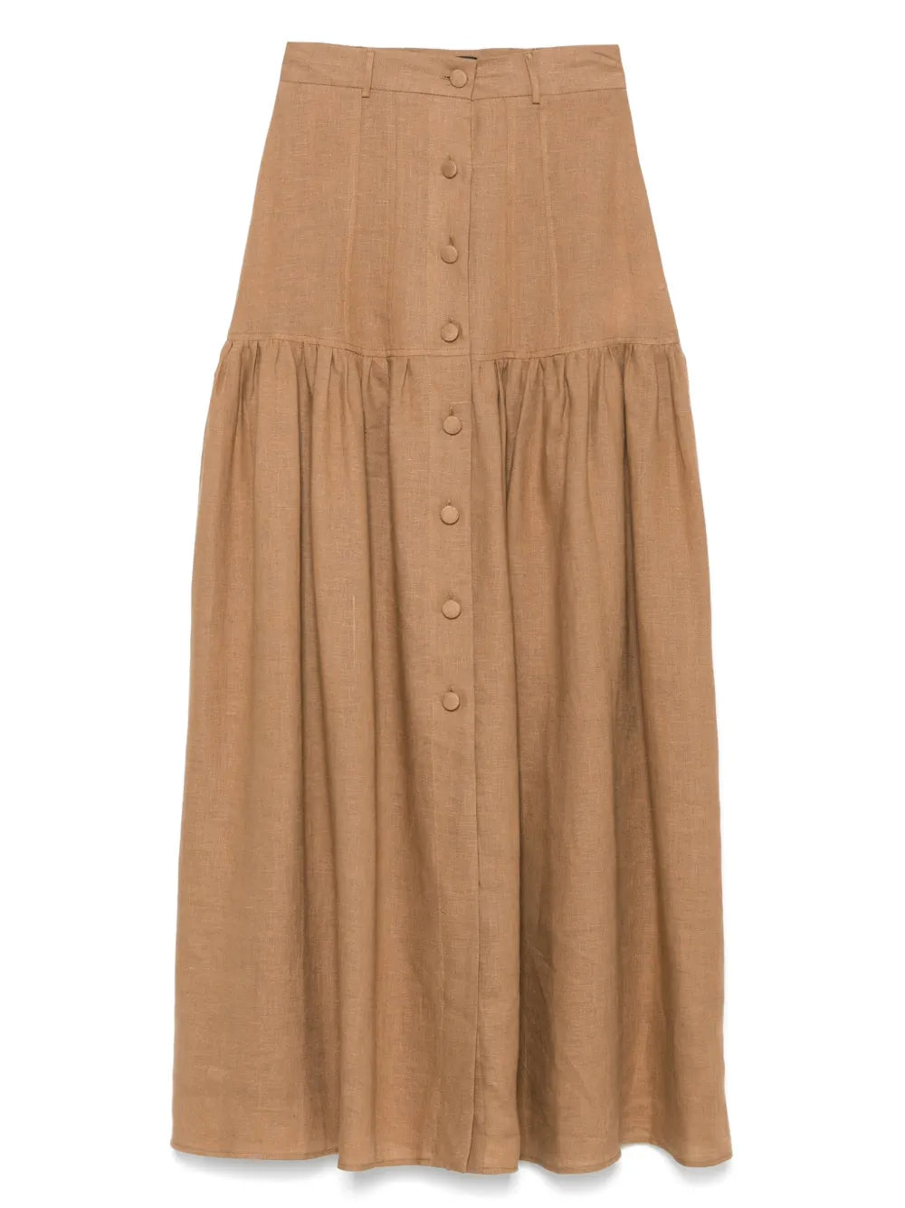 ACTUALEE  linen midi skirt