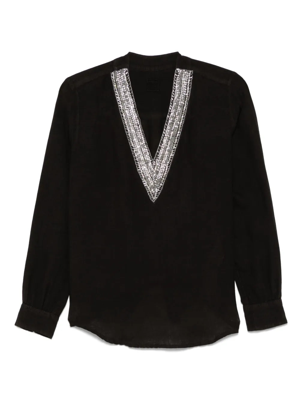 120% Lino  crystal-embellished blouse