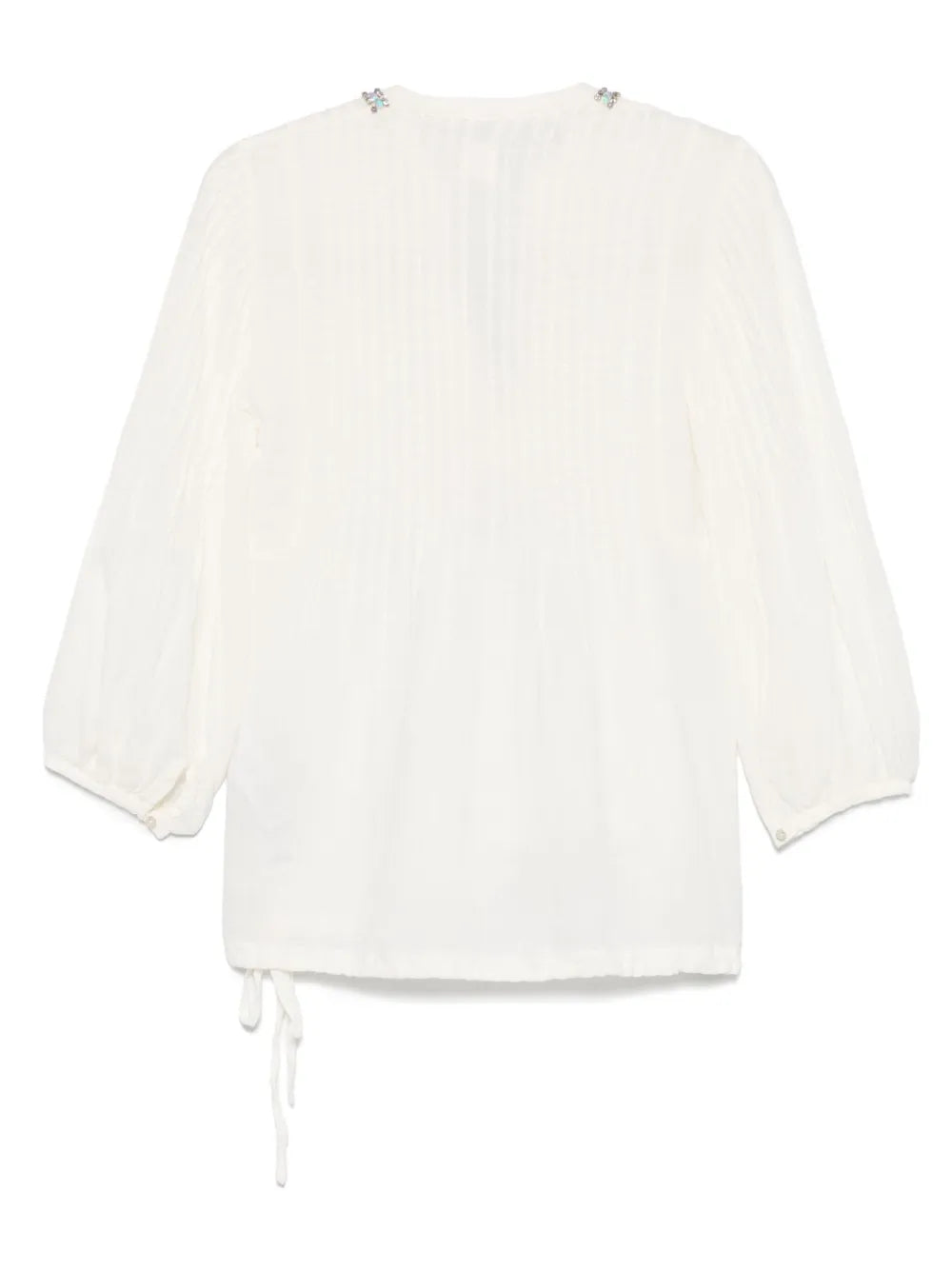 120% Lino  crystal-embellished blouse