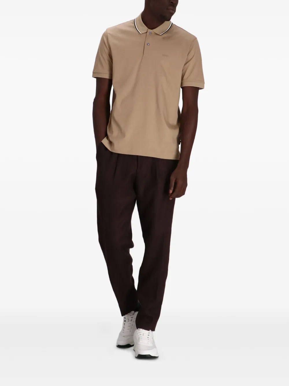 BOSS Paddy contrasting-collar polo shirt