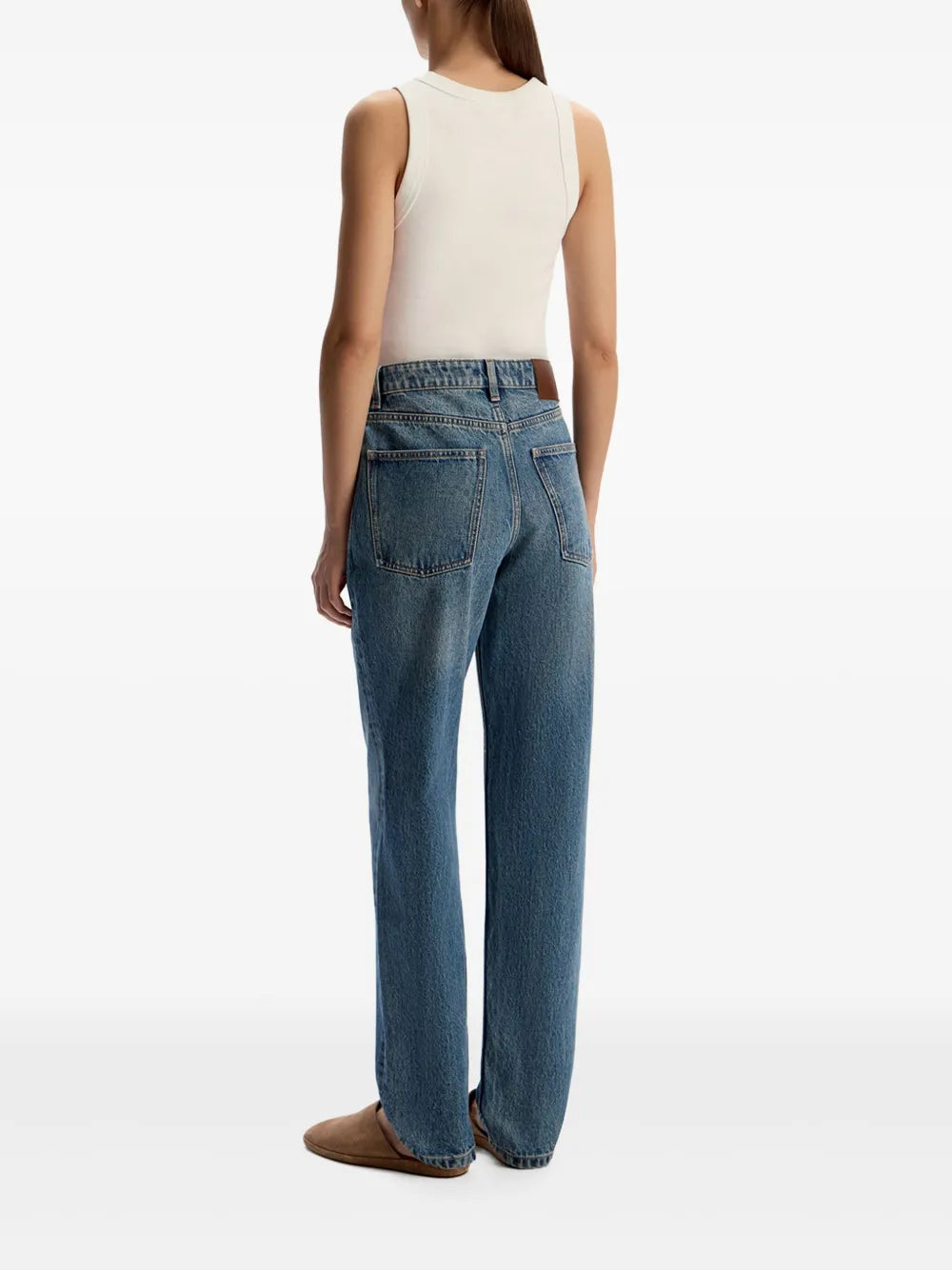 12 STOREEZ  high-rise straight-leg jeans