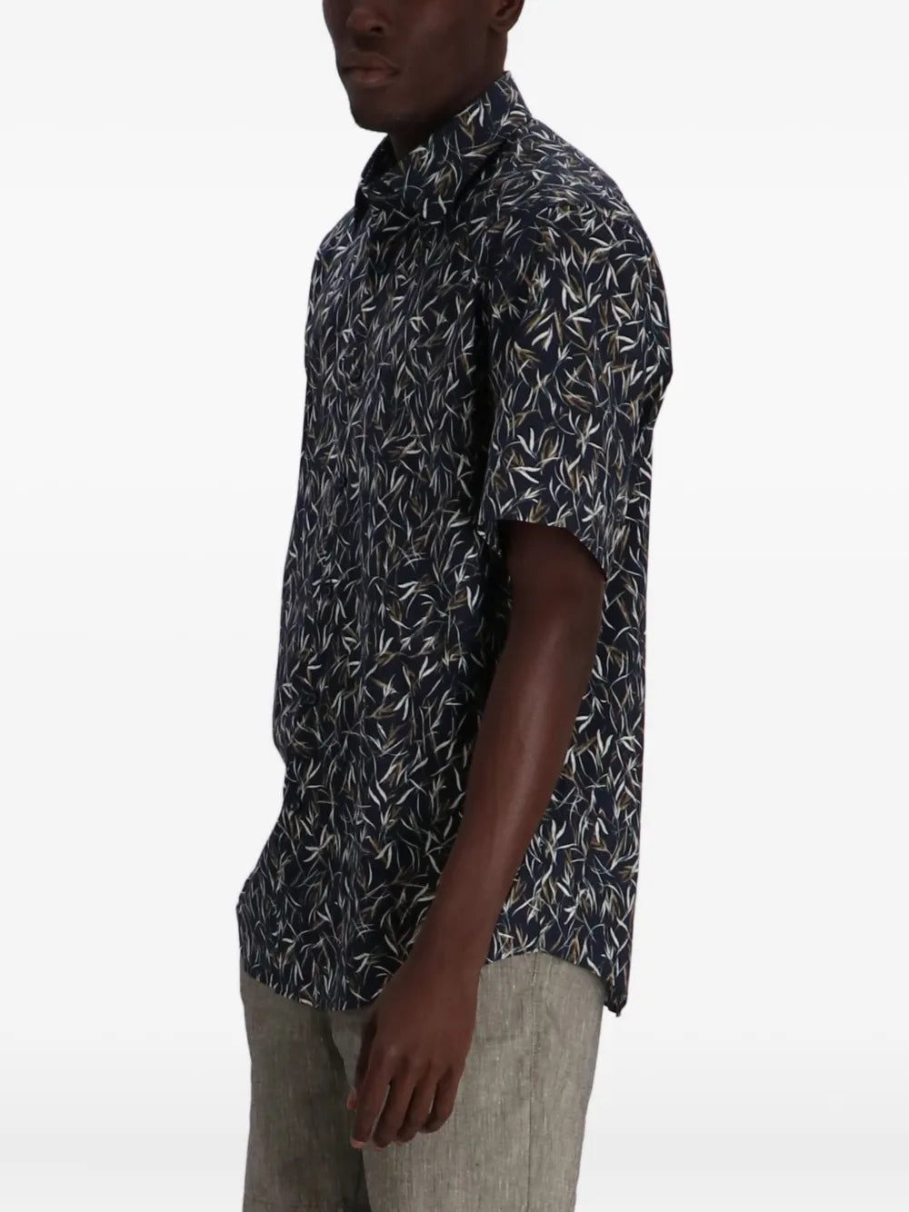 BOSS  Joe leaf-print short-sleeve shirt