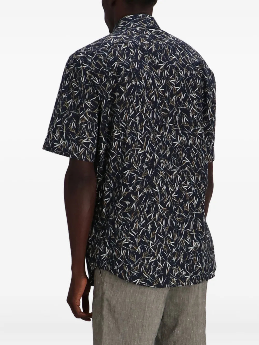 BOSS  Joe leaf-print short-sleeve shirt