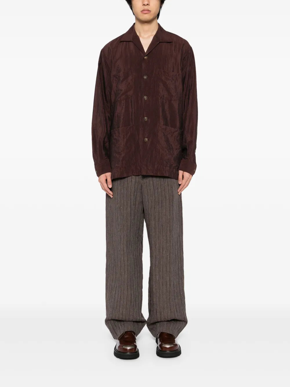 CALMLENCE  classic open-collar shirt