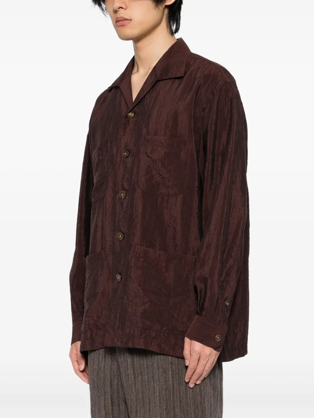 CALMLENCE  classic open-collar shirt