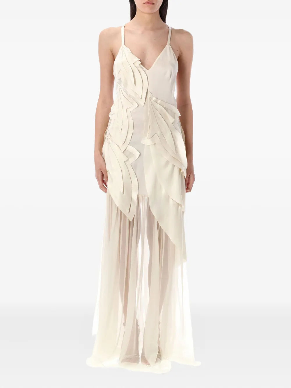 Alberta Ferretti  pleated-detail maxi dress