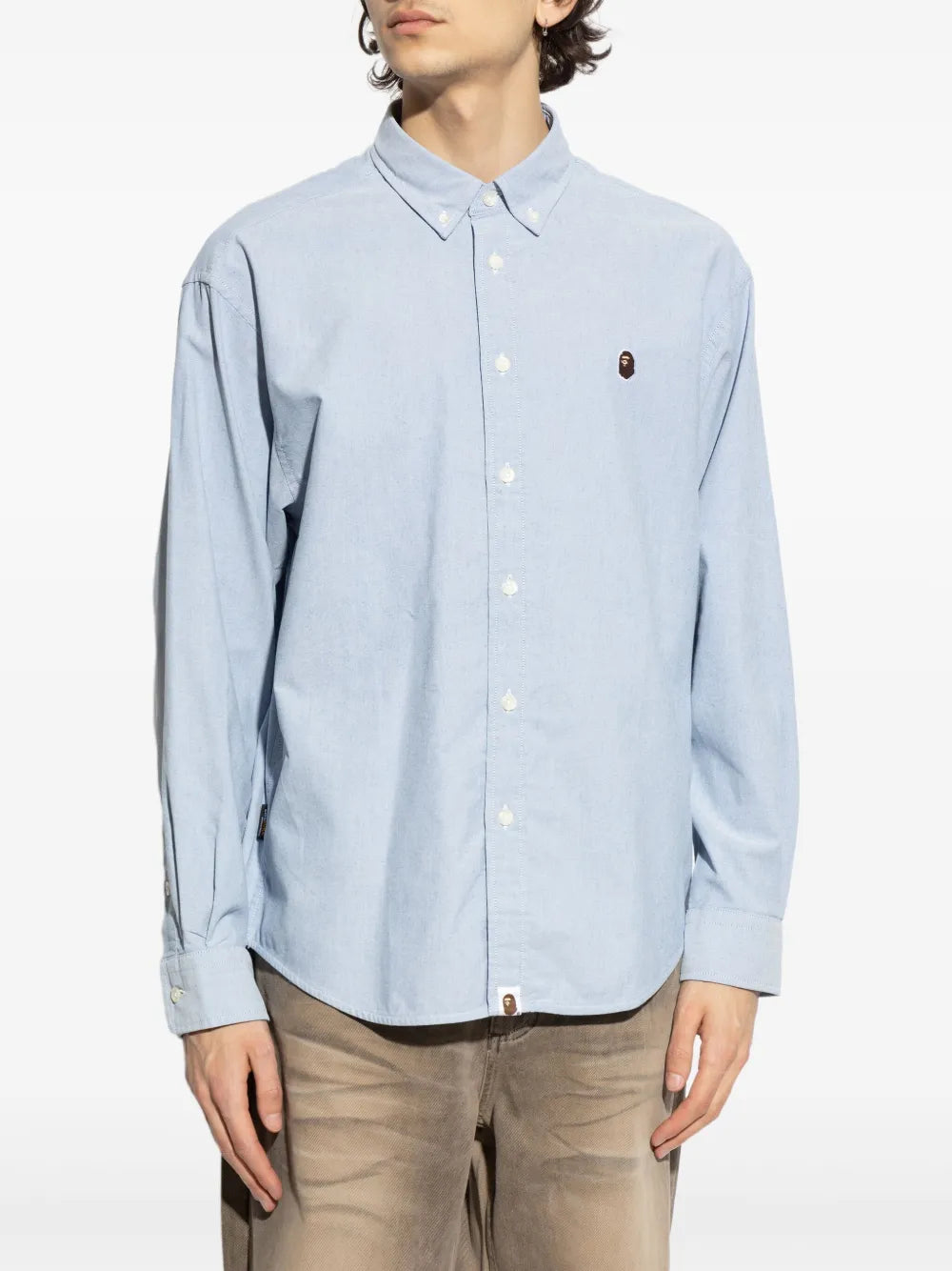 A BATHING APE® logo-embroidered shirt