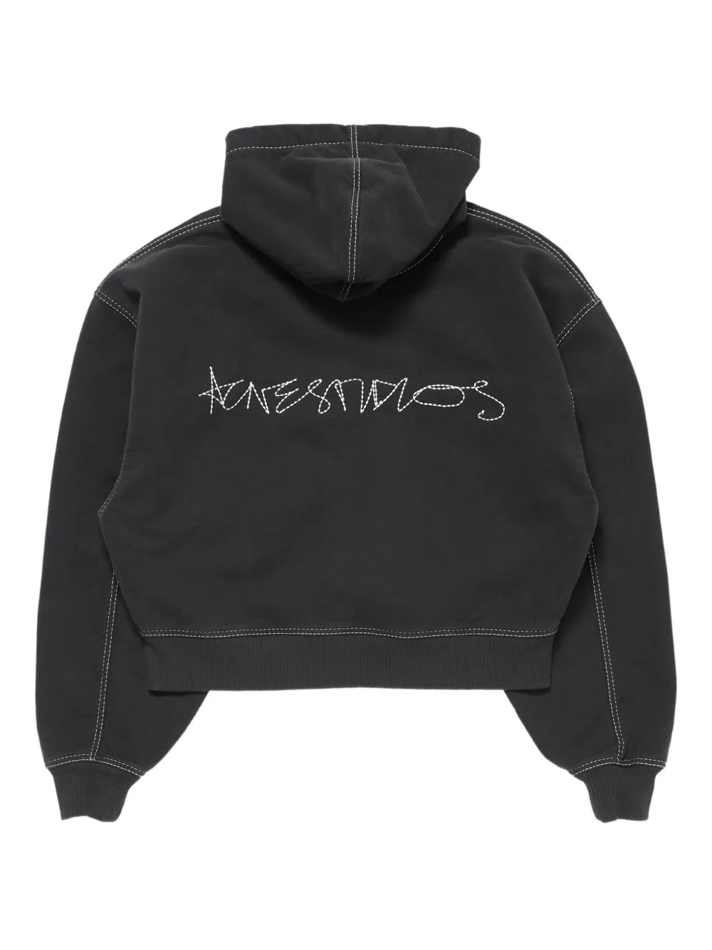 Acne Studios  contrast-stitch zip-up hoodie