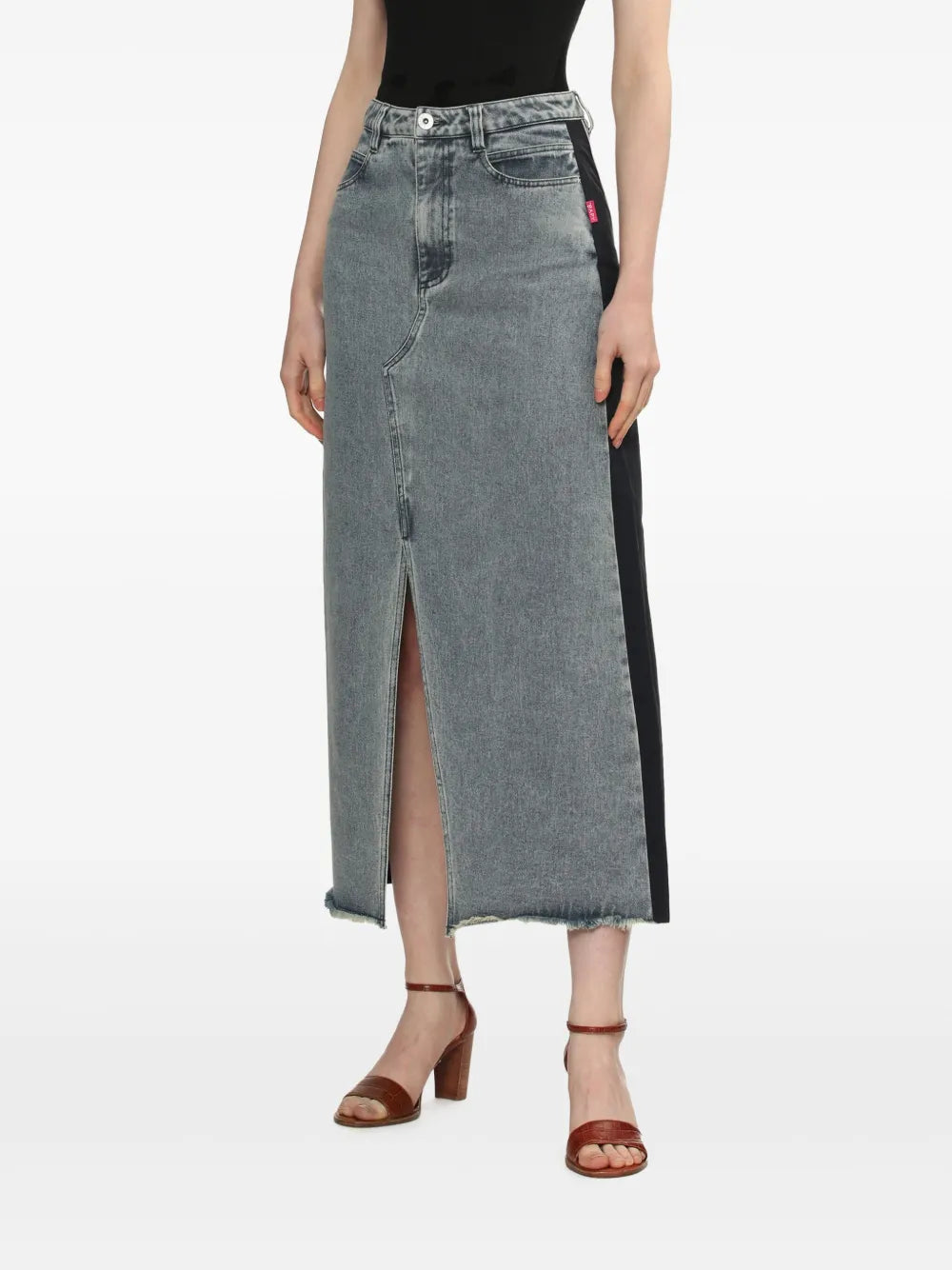 BAPY BY *A BATHING APE® asymmetrical denim maxi skirt