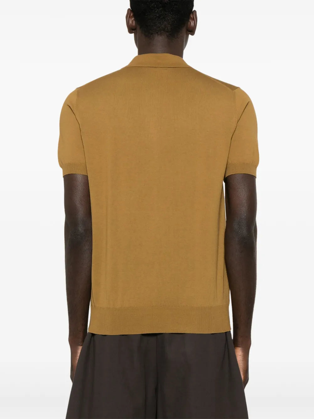 Canali  cotton zip-up polo shirt