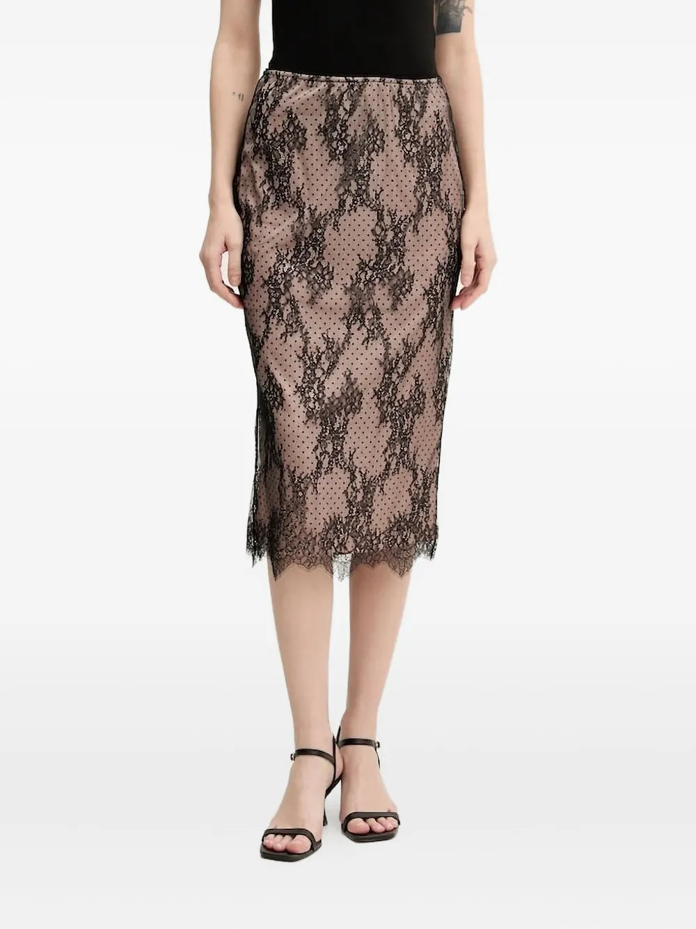 Aniye By  lace-trimmed midi skirt