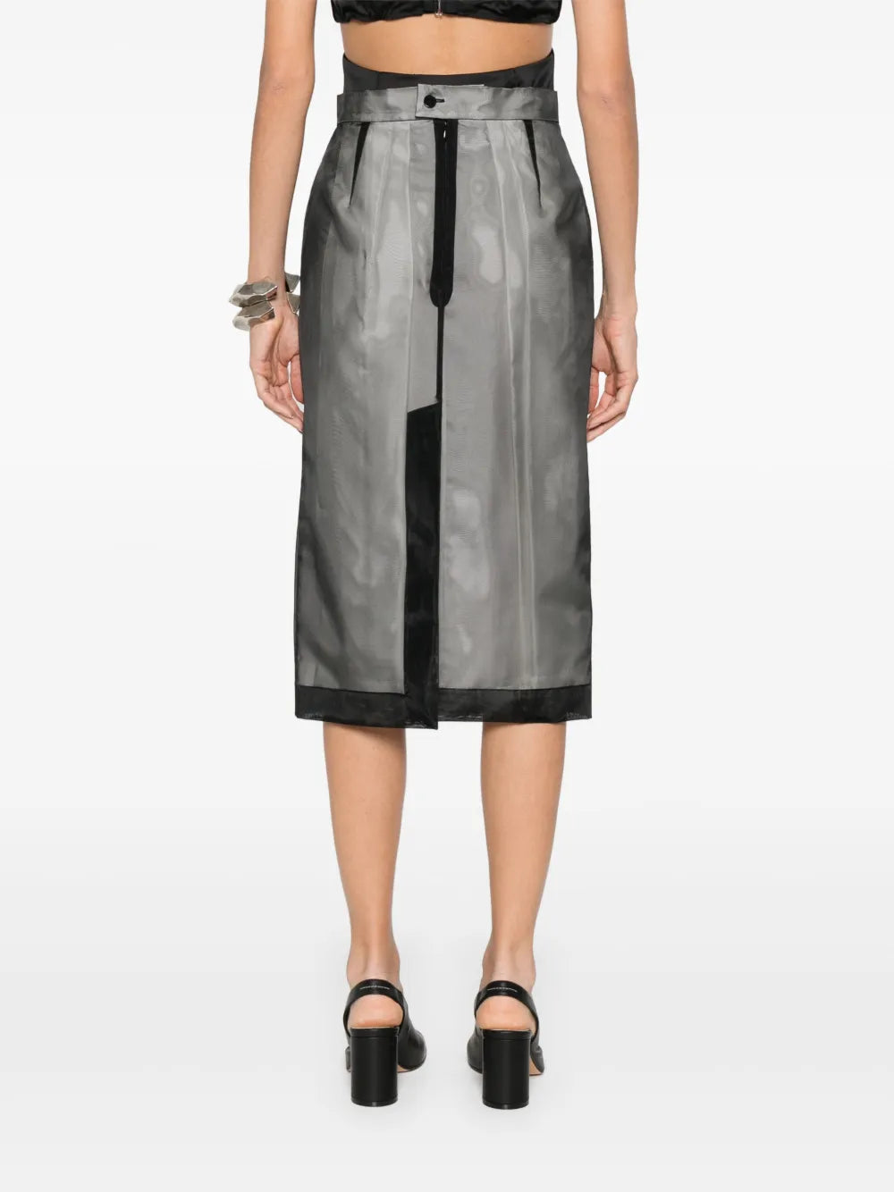 ALAINPAUL silk midi skirt