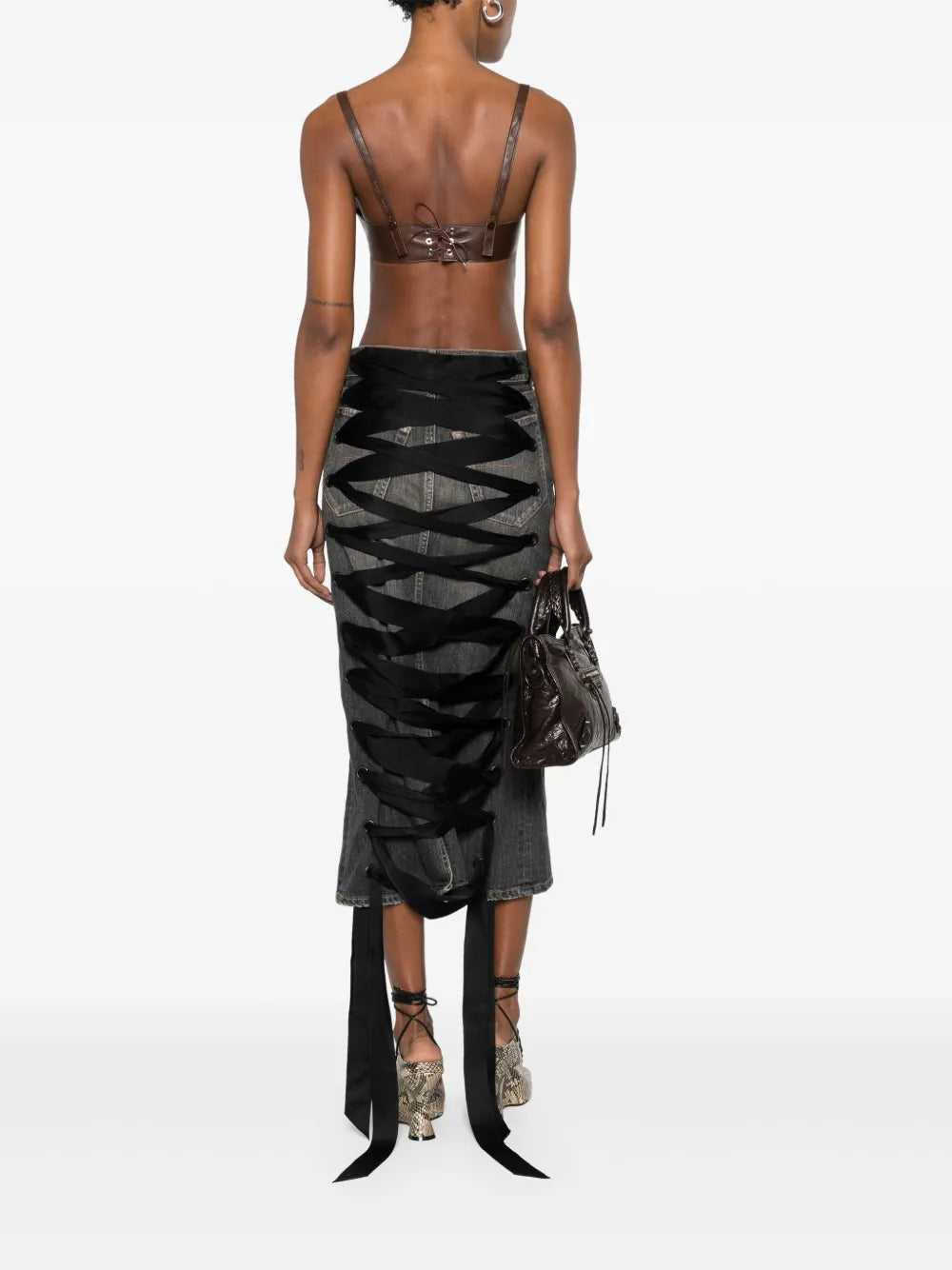 Balenciaga  lace-up skirt