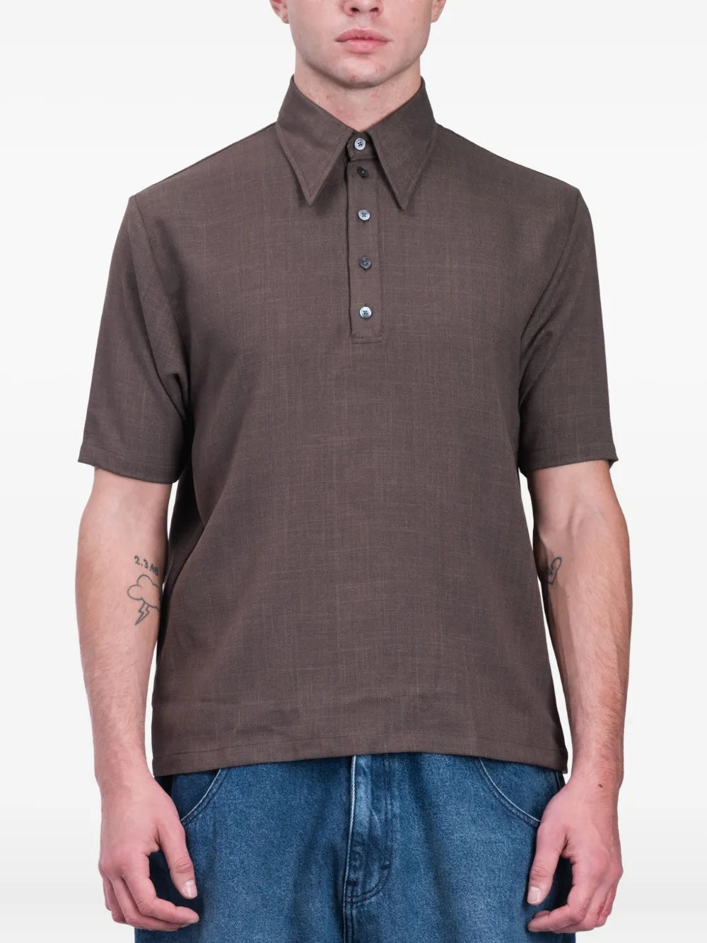 Willy Chavarria  button-fastening polo shirt