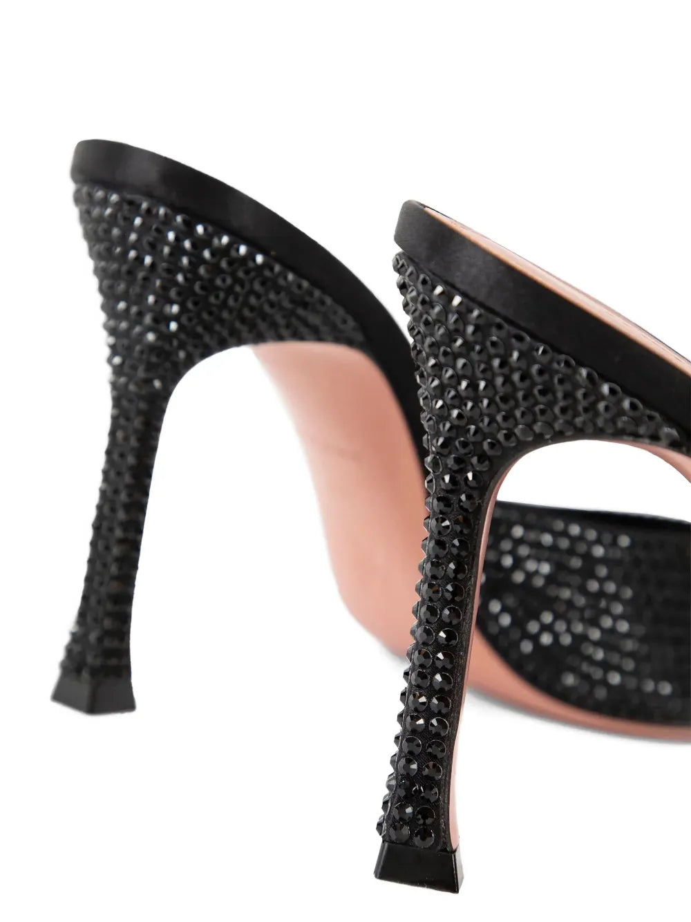 Amina Muaddi crystal-embellished heeled mules