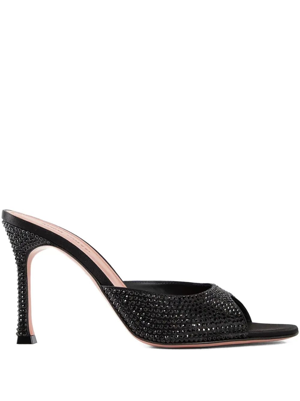Amina Muaddi  crystal-embellished heeled mules