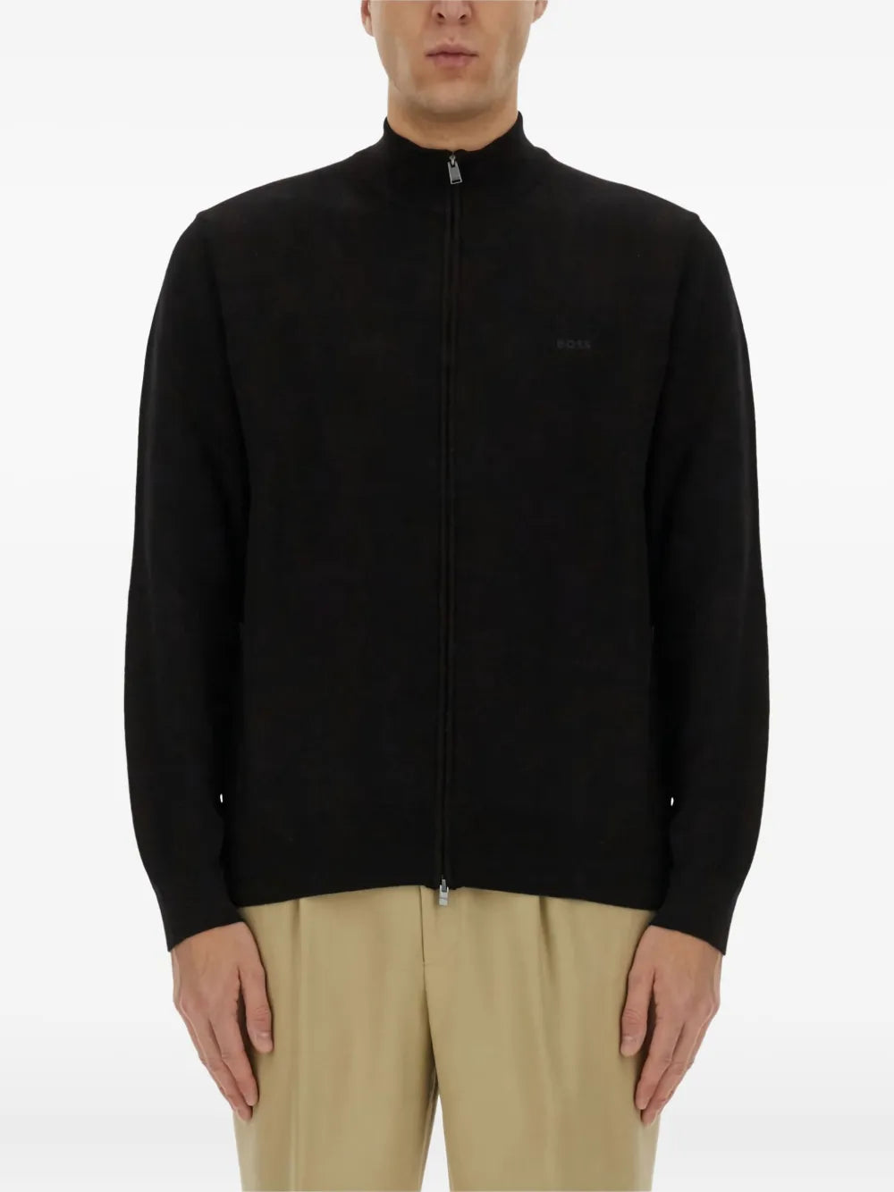 BOSS  zipped cotton sweatshirt