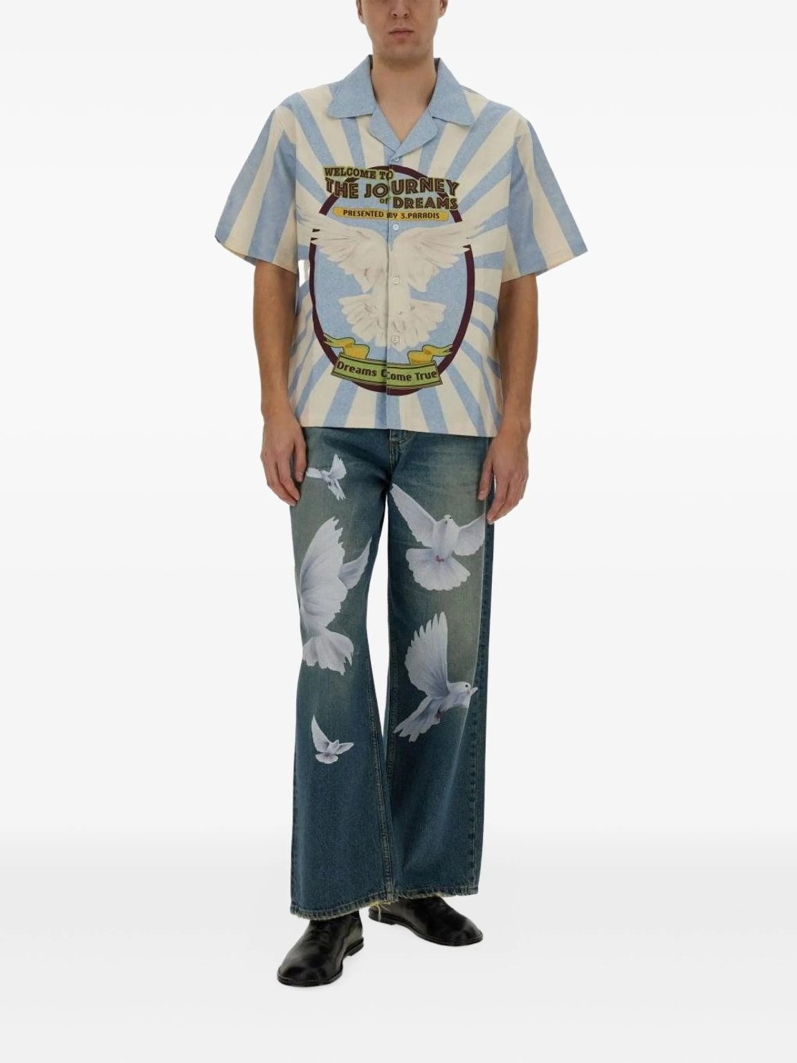 3PARADIS Freedom Doves straight-leg jeans