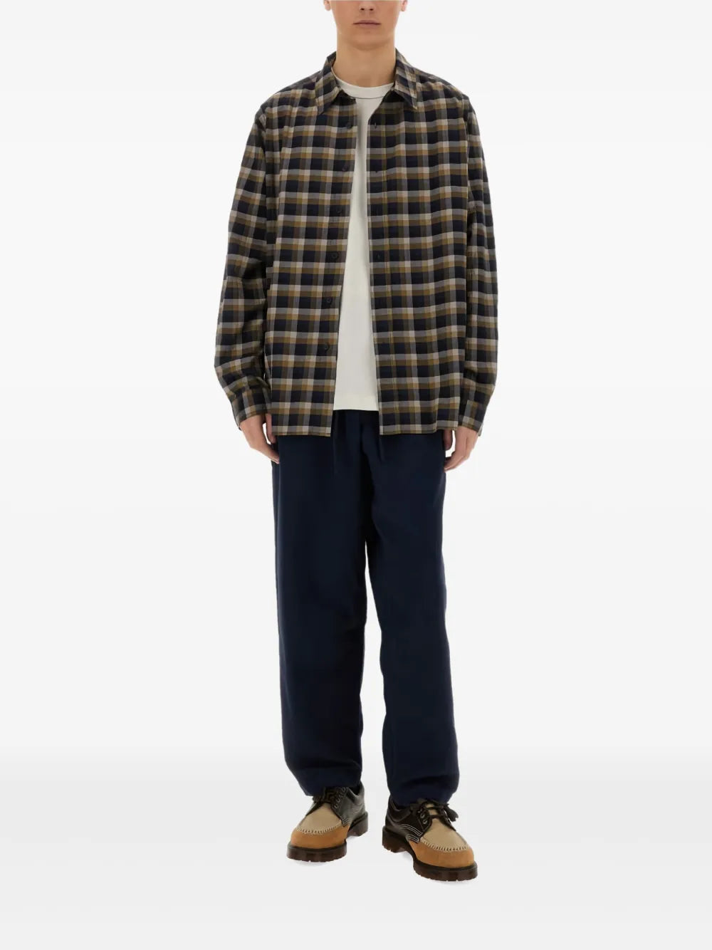 YMC  BB checked button-up shirt
