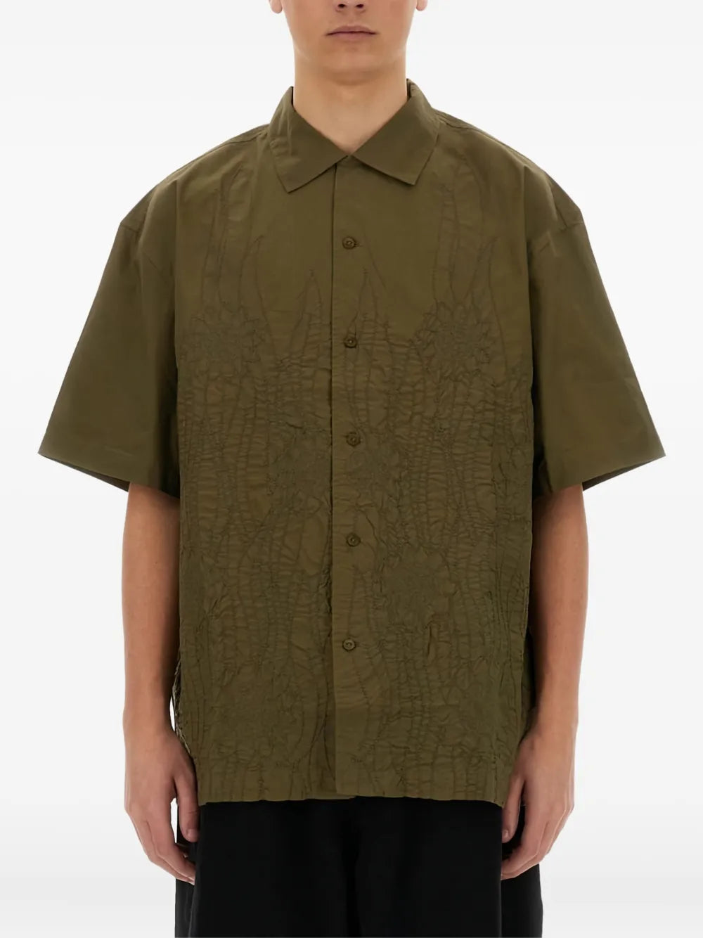 YMC  Ciders embroidered short-sleeves shirt