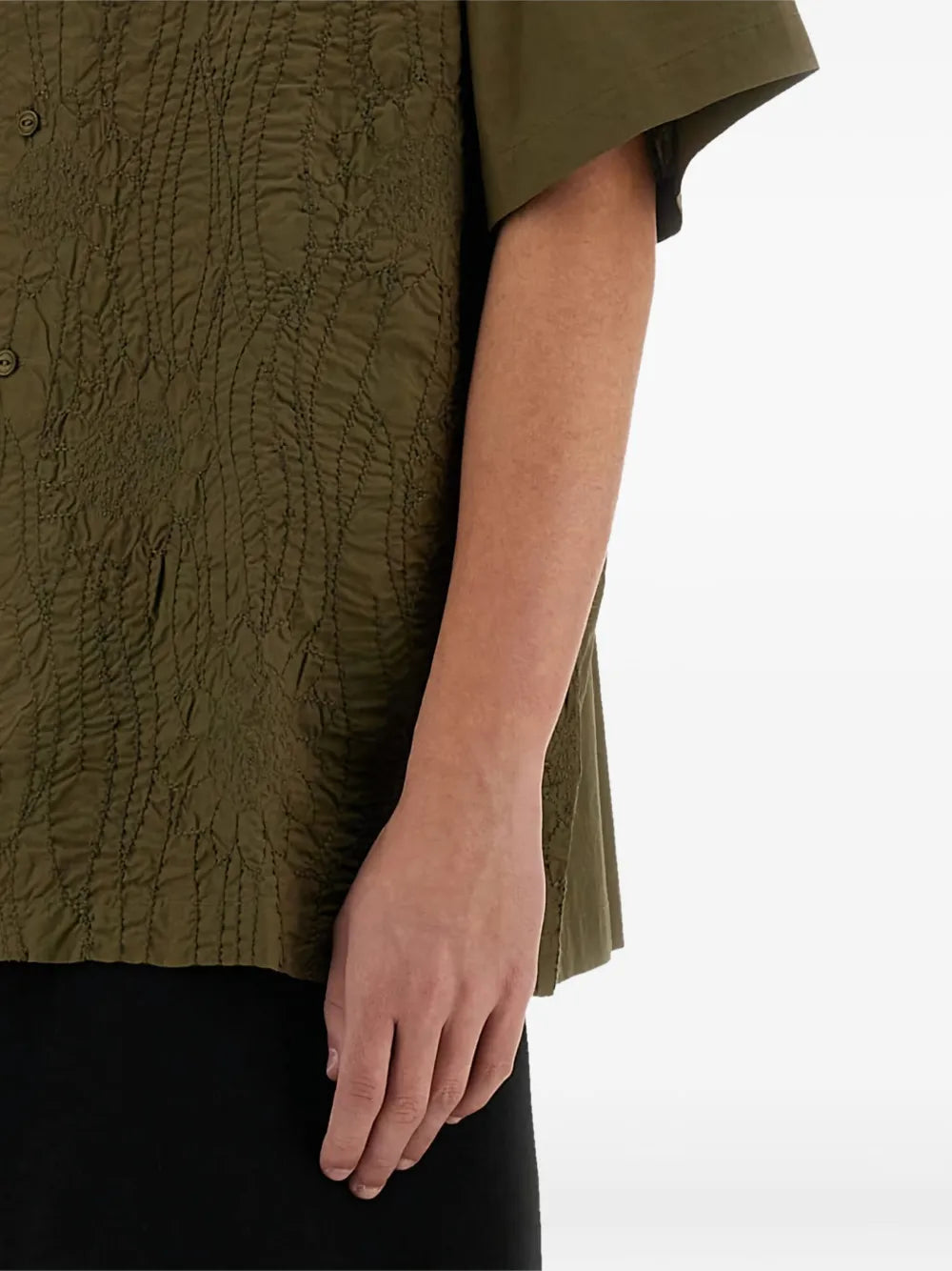 YMC  Ciders embroidered short-sleeves shirt