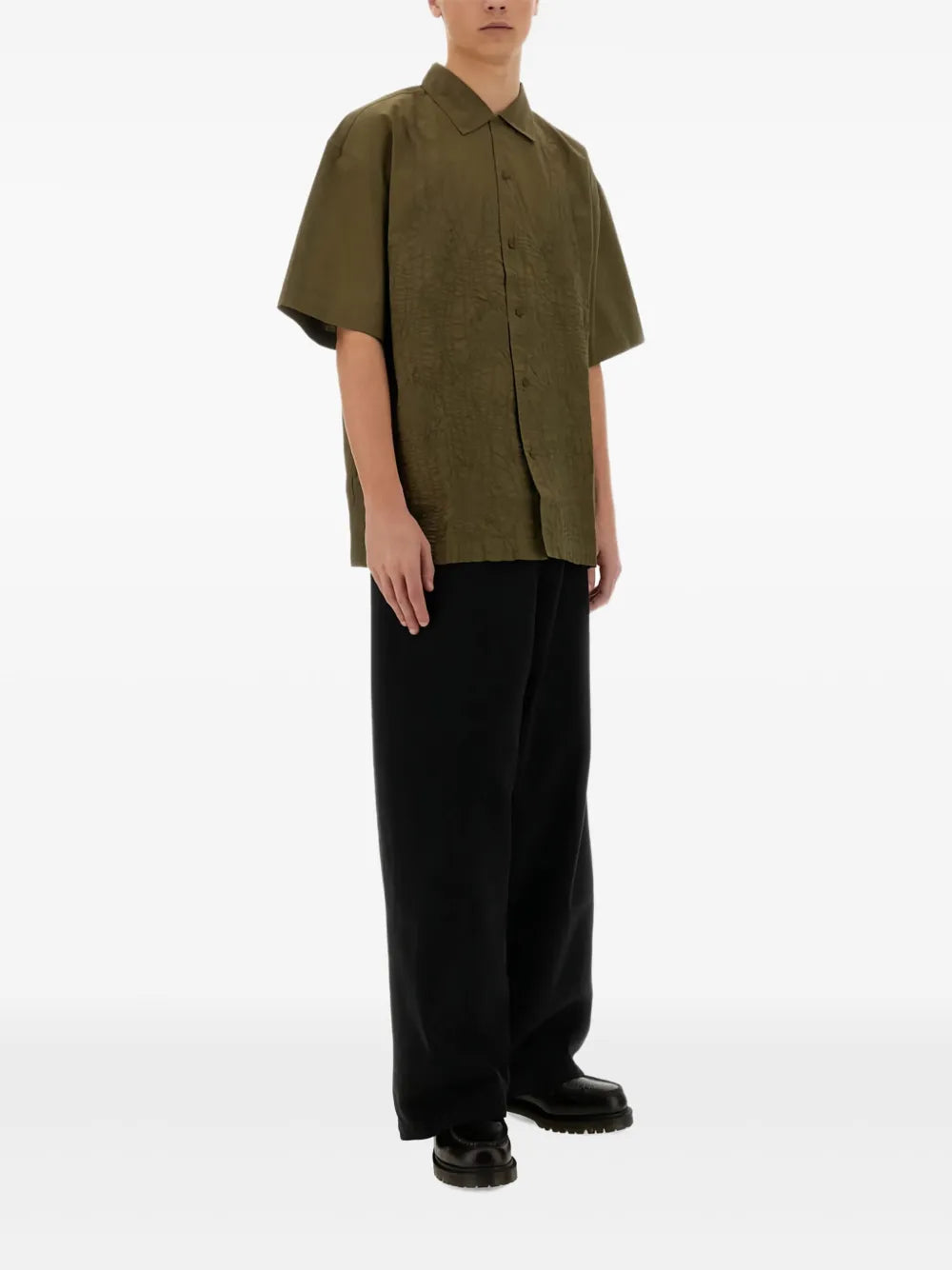 YMC  Ciders embroidered short-sleeves shirt