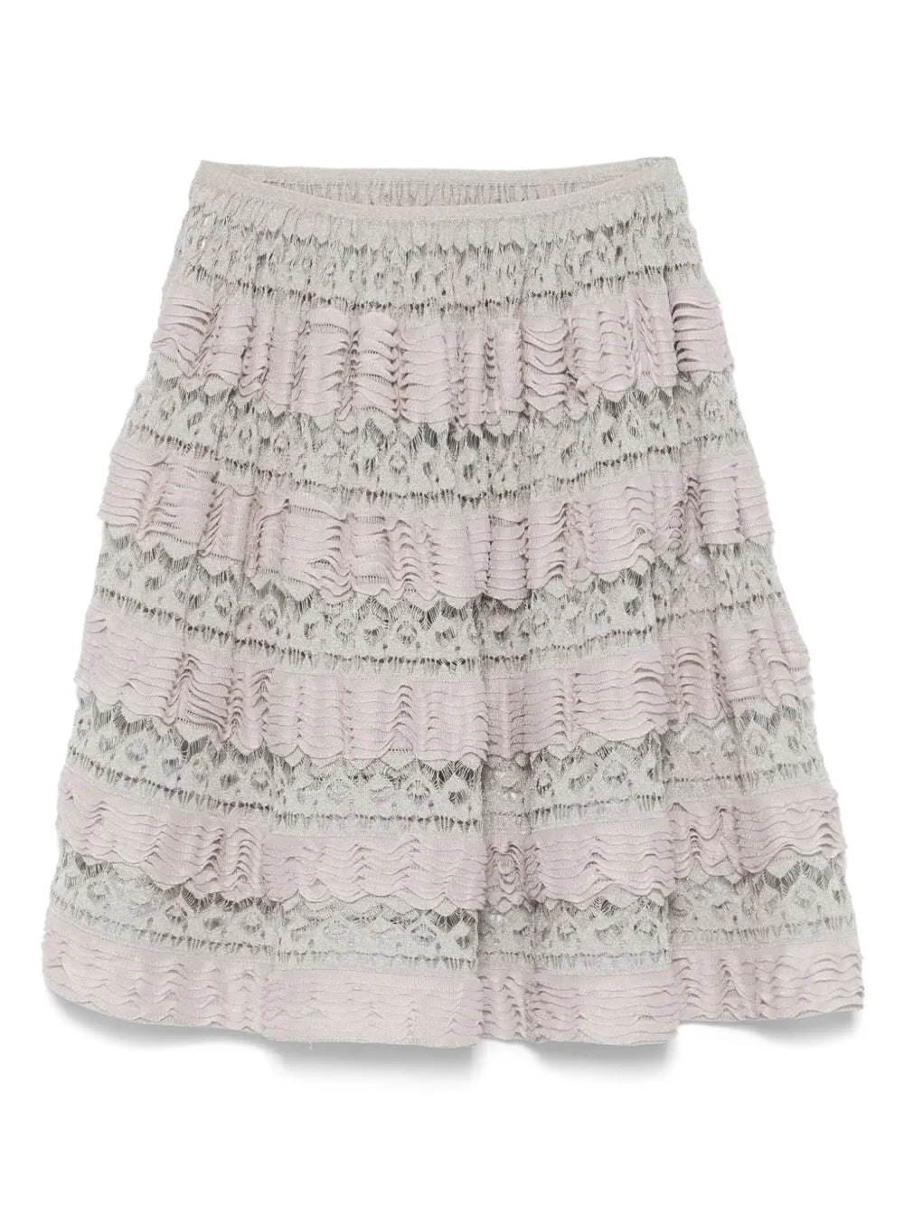 Alaïa lace-panelled skirt