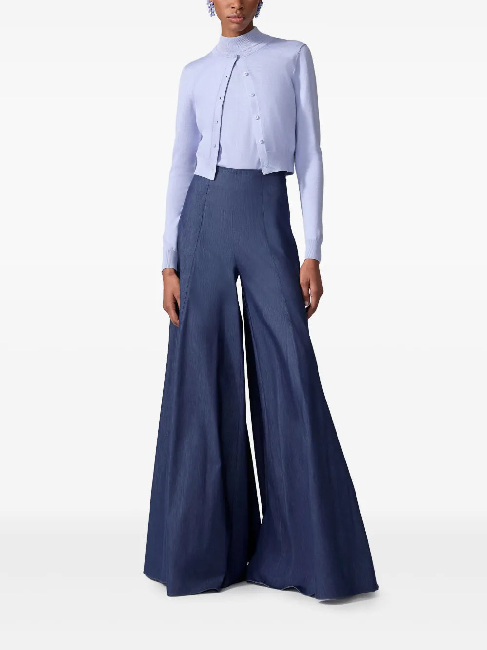 Carolina Herrera  denim palazzo pants